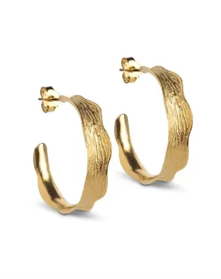 Ane Large Hoops - Guldfarvet